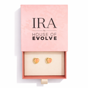 Soft Rose Heart Spark Earrings