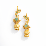 Emerald Elysian Peacock kashmiri ear-cuff earring