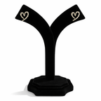 Crystal Open Heart Stud Earrings
