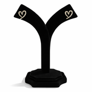 Crystal Open Heart Stud Earrings