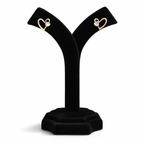 Crystal Embrace Open Heart Stud Earrings