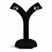 Crystal Embrace Open Heart Stud Earrings