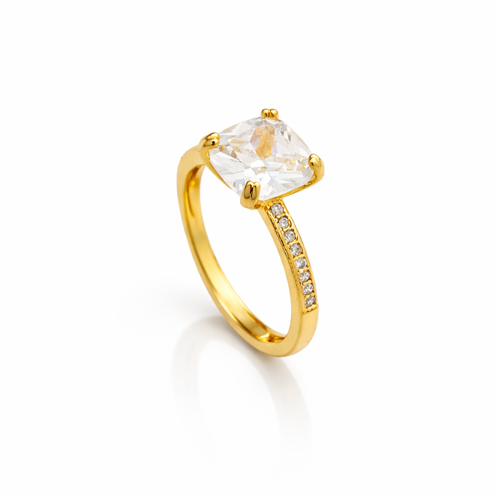 Luna Solitaire adjestable Ring