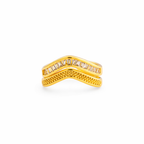 Luna Chevron Adjustable Ring