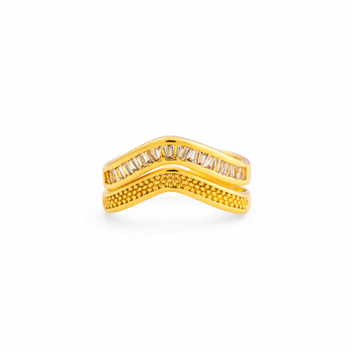 Luna Chevron Adjustable Ring
