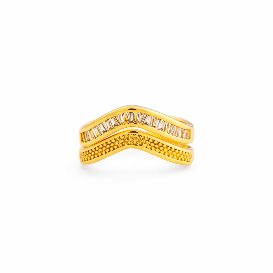 Luna Chevron Adjustable Ring
