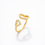 Twin Heart Spark Adjustable Ring