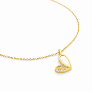 Pearl & Crystal Heart chain with pendant