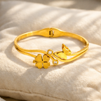 Floral Butterfly Grace Bangle