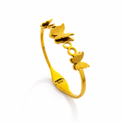 Golden Butterfly Charm Bangle