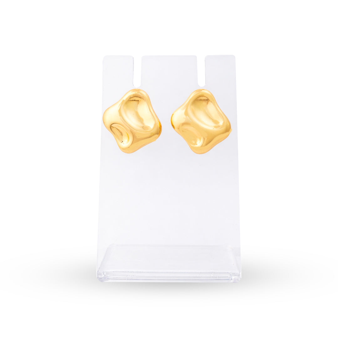 Molten Gold Sculpted Earrings