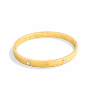 Golden Luxe Screw Crystal Bangle