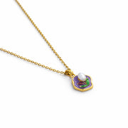 Lavender Pearl Bloom pendant with Chain with pendant