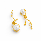 Celeste Wire Pearl Drops Earrings