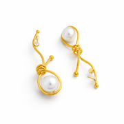 Celeste Wire Pearl Drops Earrings