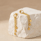 Glossy Heart Drop Hoop Earrings