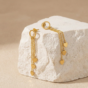 Glossy Heart Drop Hoop Earrings