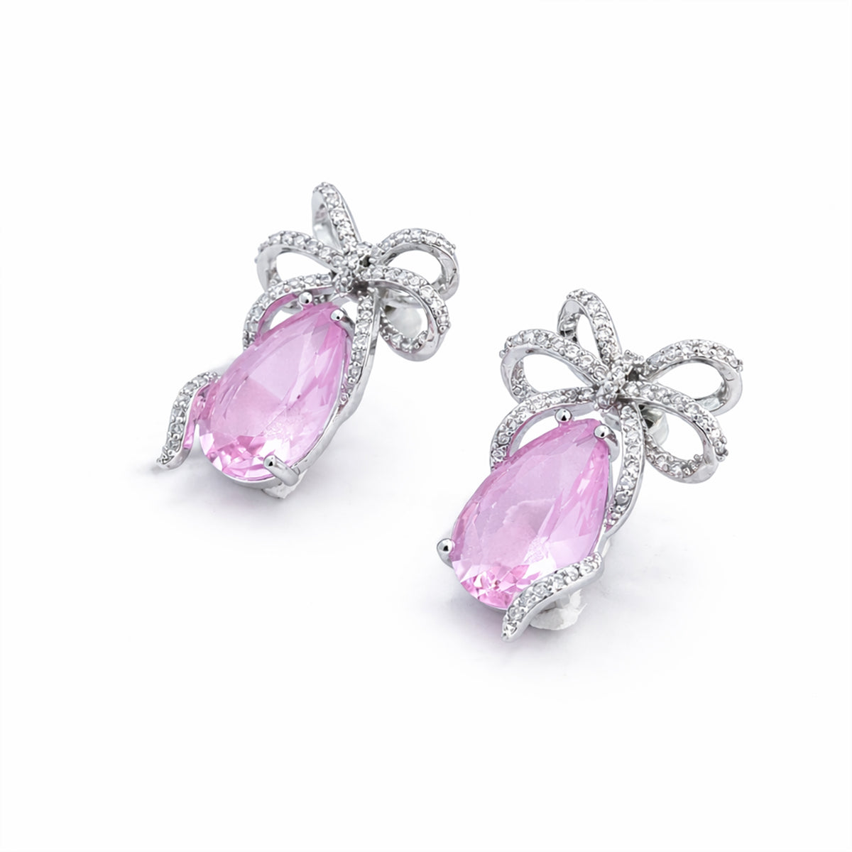 Crystal Grace Bow Earrings