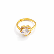 Crystal Heart Promise Ring
