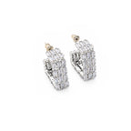Crystal Royale Baguette Hoops Earrings