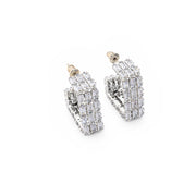 Crystal Royale Baguette Hoops Earrings