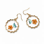 Hand-painted butterfly earrings