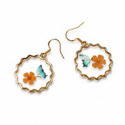 Hand-painted butterfly earrings