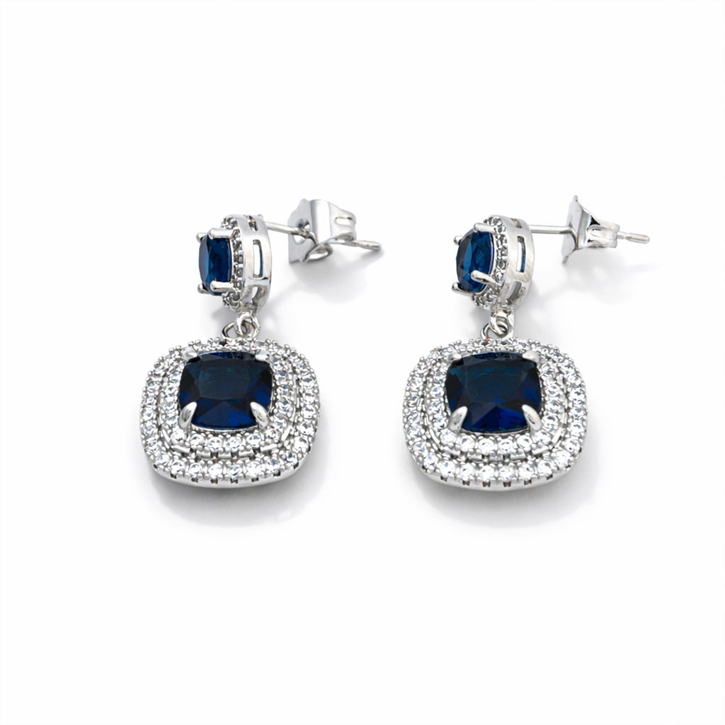 Midnight Sapphire Drop Earrings