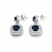 Midnight Sapphire Drop Earrings