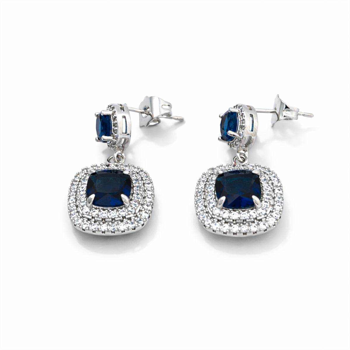 Midnight Sapphire Drop Earrings