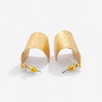 Gold Plated Textured Earrings