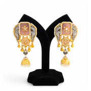 Gulbahar Gold Oxidised Kashmiri Earringss