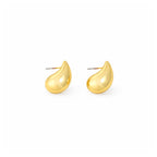 Gold Plated Teardrop Stud Earrings
