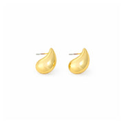 Gold Plated Teardrop Stud Earrings