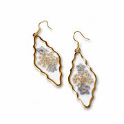 Hand-painted Forget-me-not earrings
