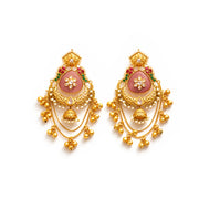 Kashmiri Gold Jhumka Earrings