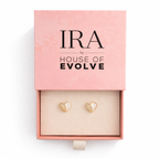Pearl Kiss Crystal Heart Earrings
