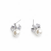 Pearl And Bow Studs