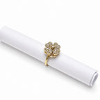 Rotating Floral Studded Ring