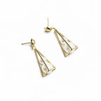 Pearl Pyramid Dangle Earrings