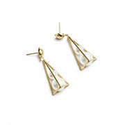 Pearl Pyramid Dangle Earrings