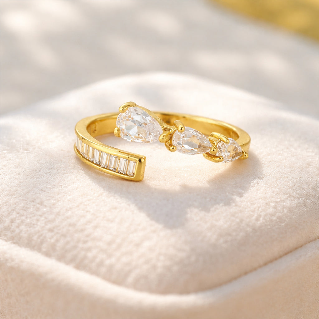 Butterfly Grace Crystal Open Ring