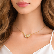Crystal Butterfly Magnetic Detachable Chain with pendant
