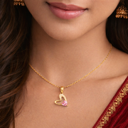 Blush Heart Sparkle Chain with pendant