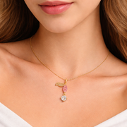 tulip petal chain with pendant