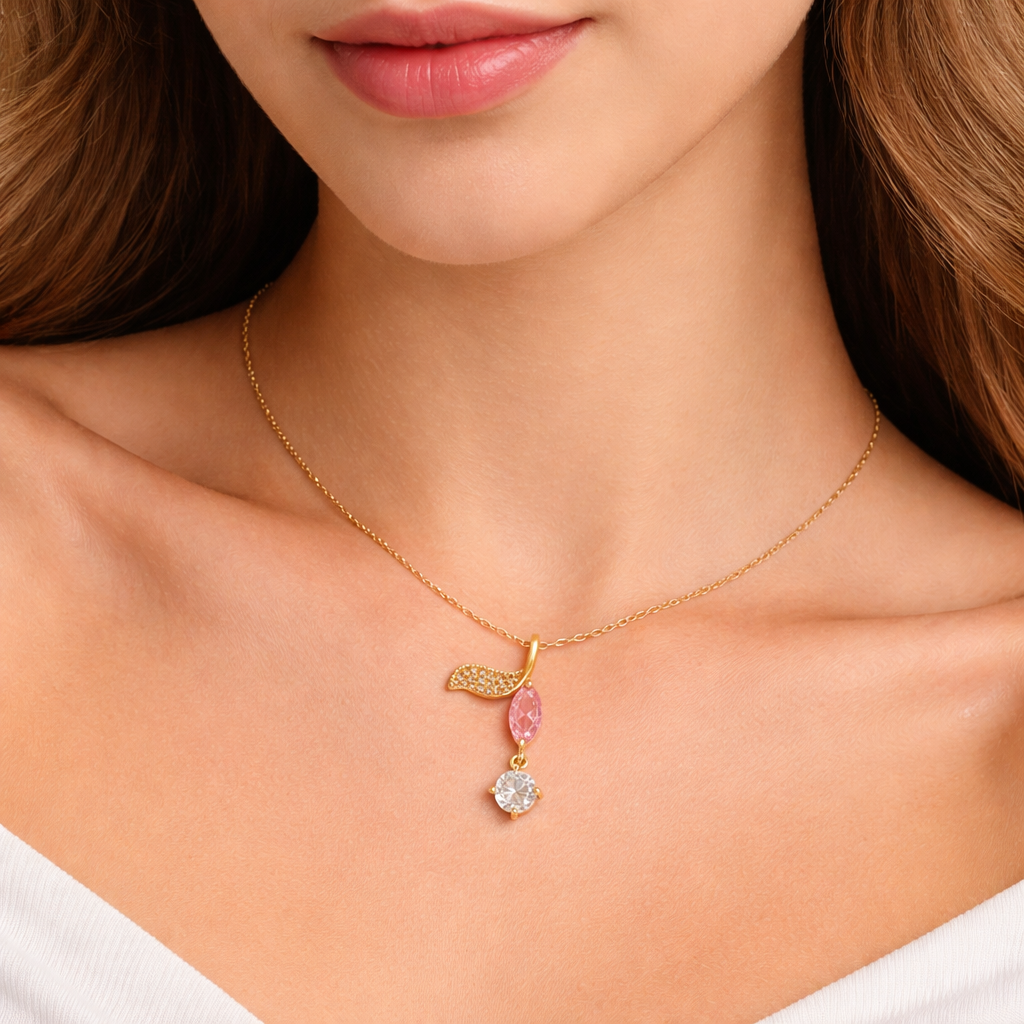 tulip petal chain with pendant