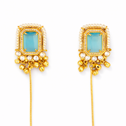 Neelam Aura Long pearl Jhumka Earrings
