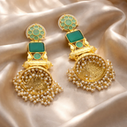 Noor Jahan Emerald Kashmiri Jhumka earring
