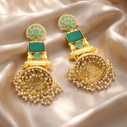 Noor Jahan Emerald Kashmiri Jhumka earring