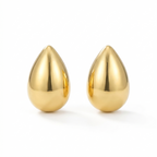 Gold Plated Teardrop Stud Earrings